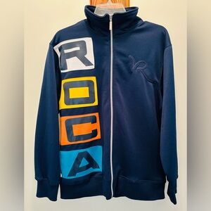 RocaWear Vintage Women's Full Zip Jacket Y2K Streetwear Navy Large Logo Size L